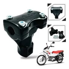 Adaptador Mesa Guidão Honda Pop 100 110i Alumínio Reforçado - Preto