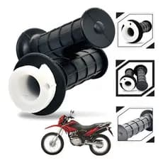Par De Manopla Preta Honda Nxr Bros 125 150 C/ Roldana Preto