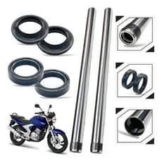 Par Tubo Interno Bengala Yamaha Fazer 250 Guarda Pó Retentor