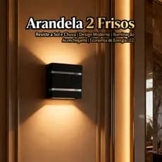 Arandela de parede Slim 2 Frisos 2 Focos Para decoração Sítios Jardins Piscinas sacada parede