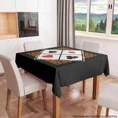 Toalhas de Mesa Quadrada Cozinha TAMANHO 135x135CM com Estampa Digital Tecido Modelo 09