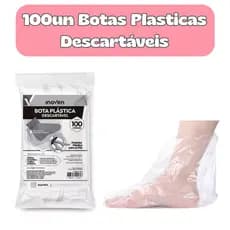 Bota Plástica Descartável Inoven Manicure Pedicure Estética Spá Clinicas Hospitalar Salão de Beleza