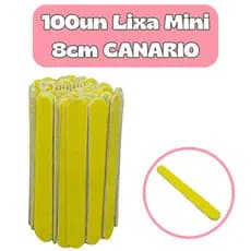 100 Un Lixa CANARIO MINI 8 Cm Descartavel Manicure Pedicure Estética Salão de Beleza Spá