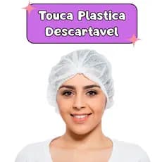 100UN Touca TNT Branca Descartável para Salão de Beleza Estética Spa Hospitalar