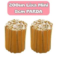 Mini Lixa de Unha 8cm PARDA - Uso Profissional, Ideal para Manicure e Pedicure