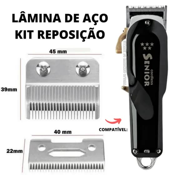 Lâmina De Aço P/ Reposição Máquinas Uso Profissional Senior