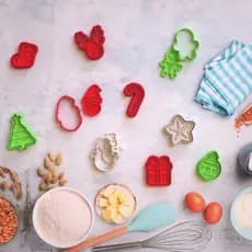 KIT 10 Cortadores de Biscoito de Natal - Carimbos Exclusivo Para Confeitaria