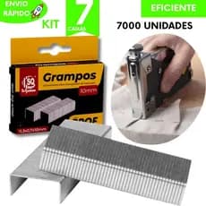 Kit Tapeceiro Caixas de Grampos Galvanizados Tapete Cadeira Sofás Resistentes Reforçados 7.000 Unidades / 8mm