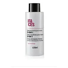 Demaquilante Para Rosto 3 Em 1 Faces Natura 120ml - Remover a make sem dificuldade