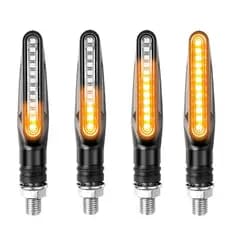 Kit 4 Seta Pisca Para Moto Sequencial Led Flexível Iluminação Yamaha Honda Fan Titan 150/160 CB250
