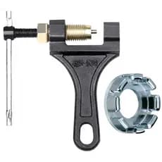 Chave Extrator De Corrente Moto Pino 420/530 + Chave De Raio Aro Para Bike 8 Medidas Diferentes