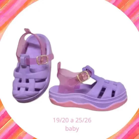 Sandália Baby Papete Infantil emborrachada Sandalinha para Bebe