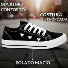 Tênis Feminino Casual Tênis Coração Leve e Confortável ENVIO IMEDIATO