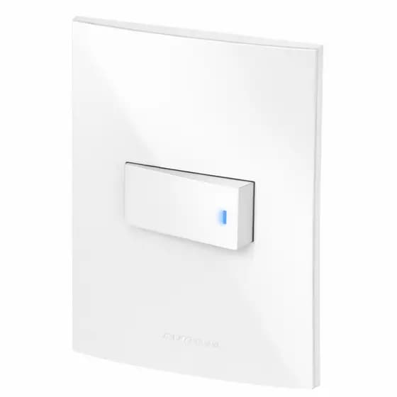 Kit Módulo Interruptor Paralelo Branco Com Luz LED Indicador Interruptor Modular