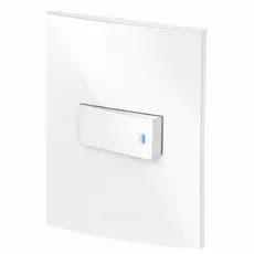Kit Módulo Interruptor Paralelo Branco Com Luz LED Indicador Interruptor Modular
