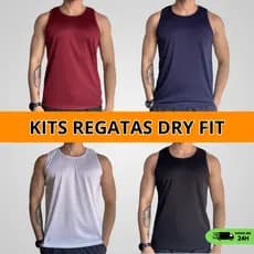 Kits Regatas Masculina Dry Fit Camiseta Básica Treino Academia Anti Suor Anti Odor Proteção Solar