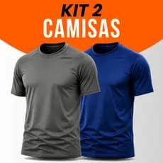 Kit 2 Camisetas Dry Fit Masculina Academia Treino Corrida Fitness Confortável Leve Esportiva Lisa