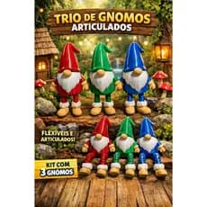 Kit com 6 Gnomos Decorativos Coloridos Decoração Casa Sala Quarto Escritório Presente Criativo Enfeite Moderno