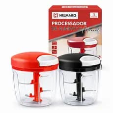 02 Processador Manual De Alimentos Grande 5 Lâminas 900ml Triturador de Alimentos Misturador Salada