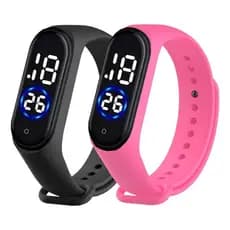 Kit 2 Relógio Digital Led Sport Homem Mulher Crianças Prova D' Água
