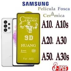 Película Fosca Cerâmica Flexível 9D Samsung A Todos os modelos A10 A10S A20 A30 A30S A50