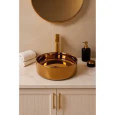Cuba De Apoio Redonda Slim 36cm Rose Gold Everfort
