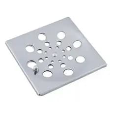 Ralo Tampa Grelha Aço Inox Quadrada 9.5cm Com Fecho Rotativo Paradise