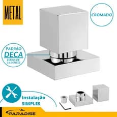 Acabamento P/ Registro Quadrado 1/2 ou 3/4 Padrão Deca Cromado