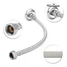 Engate Para Pia Flexivel Trançado Aço Inox 60 Cm