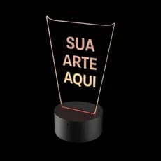 Luminária Personalizada Com Sua Arte RGB + Toque