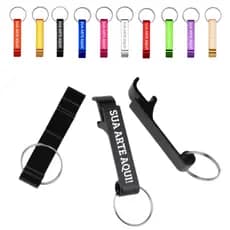 Kit Chaveiros Alumínio Personalizados a Laser Abridor de Garrafa Latinha