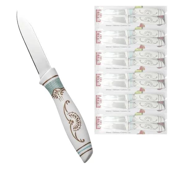 Cartela com 12 Facas de 7,5cm Aço Inoxidável Mesa Bali Altomex AL-1416