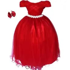Vestido Infantil E Juvenil Longo Para Festa Casamento Aniversario Com Tiara