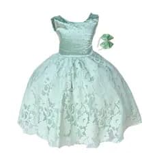 Vestido Infantil E Juvenil Para Festa Casamento Daminha Com Tiara
