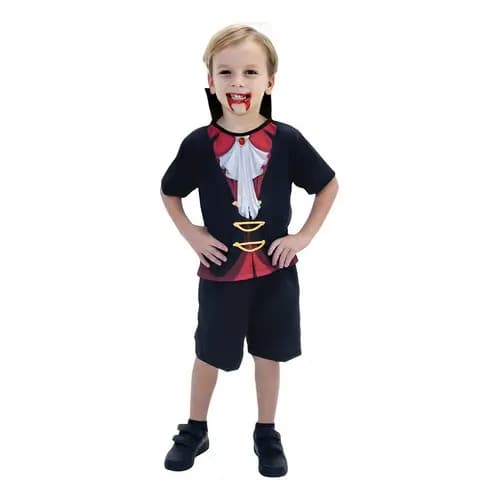Fantasia Infantil Menino Festa Temática Halloween Vampiro