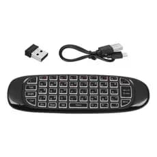 Mini Teclado Wireless Air Mouse Retroiluminado para Smart TV