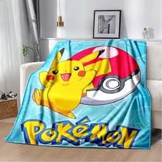 6 Tamanhos Cobertor Personalizado Quente e Macio PokéMon Pikachu Fluffy Lavash Lã Sofá Xadrez Plush Cobertor de Inverno