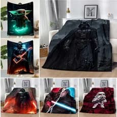 Manta Impressa de Desenho Animado Estrela Mandalorianos w-Wars Manta de Piquenique Manta Quente Macia e Confortável Pres
