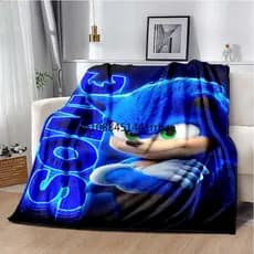 Comics-Sonic Cartoon Cobertor Infantil Warmblankets Flanela Macia E Confortável Casa TravelBlanket Presente De Aniversár