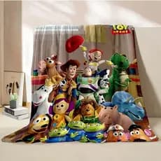 Cobertor de desenho animado Toy Story, quente, macio e fofo, tamanho king, cobertor de luxo para crianças e adultos, cob
