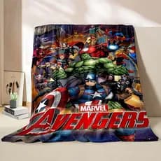 Marvel Vingadores Cobertor Super Herói Quente Macio Fofo Lance King Size Disney Criança Adulto Sofá Cama Break Viagem Pr