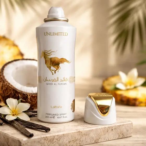 Perfume Spray Arabe Unlimited Qaed Al Fursan Feminino - 200ml