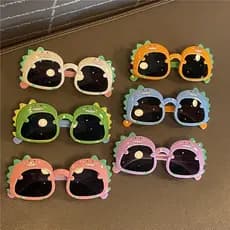 Novos Óculos de Sol Infantil em Forma de Dinossauro para Meninos e Meninas, Óculos de Sol Anti-UV para Bebês