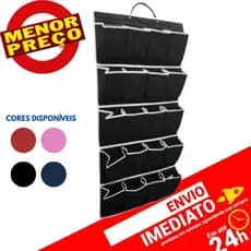 Sapateira Organizador de Sapatos Sandálias Tênis Pendurável Leve Para Porta Parede 10 Pares Cores