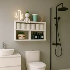 Nicho Organizador Multiuso Nicho Decorativo em MDF – Ideal para Quarto, Sala, Banheiro