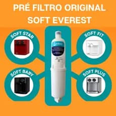 Pré Filtro uso Externo Compatível com Purificador Soft Everest Star Slim Plus Baby Fit Flat