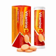 Kit 3 Vitamina C Efervescente 1g Sabor Laranja – Suplemento Zero Açúcar para Imunidade