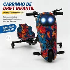 Electric Tricycle Drift Motorized 350w Adult/Children 8" Inches 3 Speeds Bluetooth Led