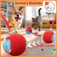 Bola de rolamento automática, brinquedo interativo para filhotes, treinamento elétrico para cães
