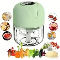 Miniprocessador de Alimentos Recarregável Pequeno, Picador de Alho, Recarregável via USB